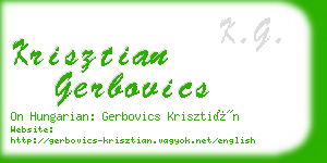 krisztian gerbovics business card